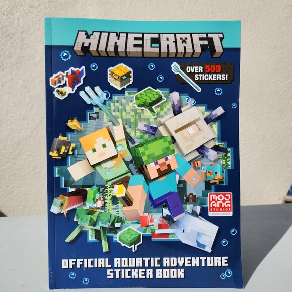 NEW Minecraft Official Aquatic Ocean Adventure Sticker Book 500 stickers - Picture 3 of 13